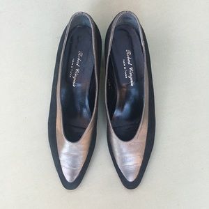 Robert Clergerie Suede/Leather Low Block Heels